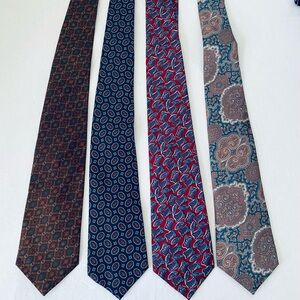 Stylish Men's Patterned Tie Collection Silk Styled Made in USA